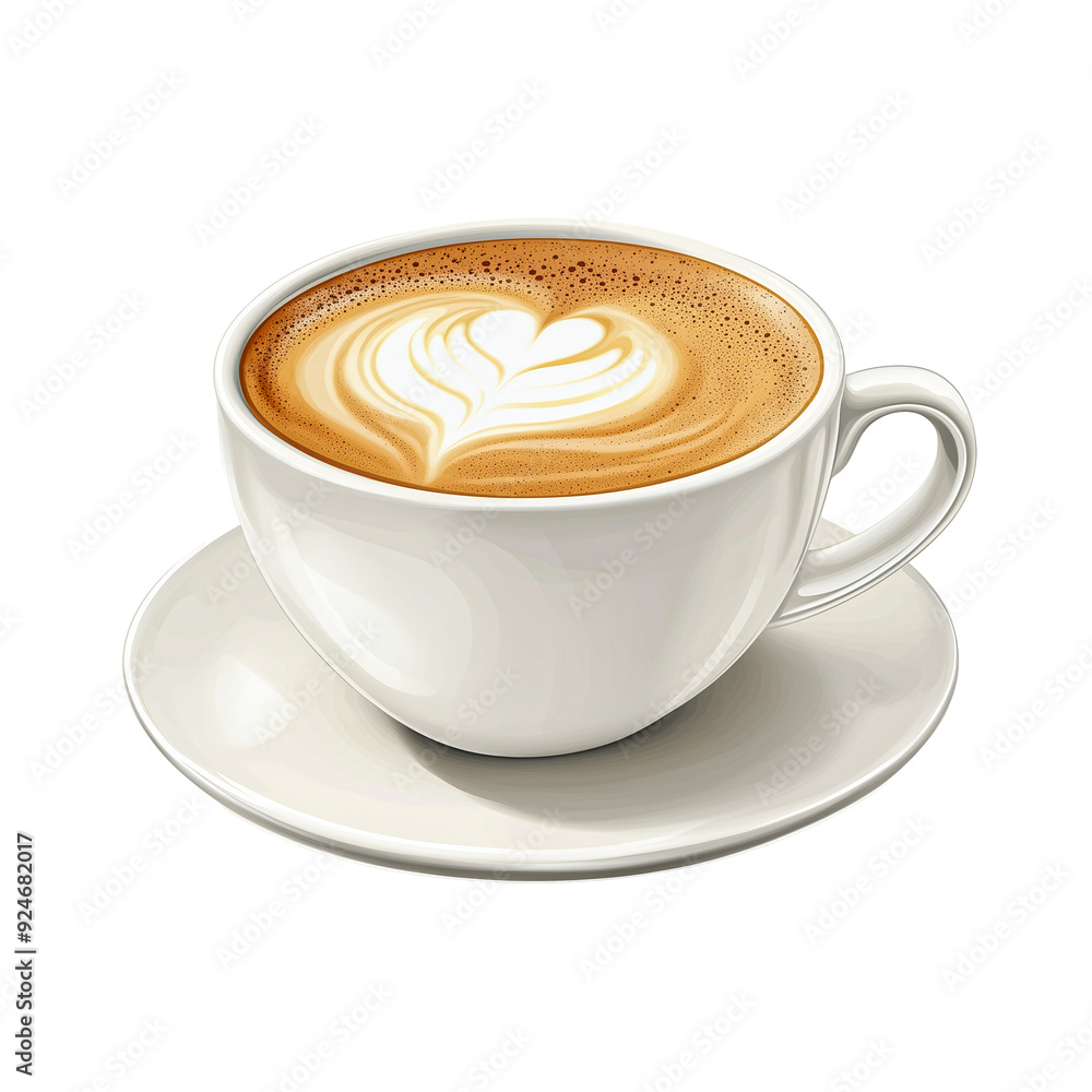 Flat White coffee isolated on transparent or white background Flat White coffee isolated on transparent or white background