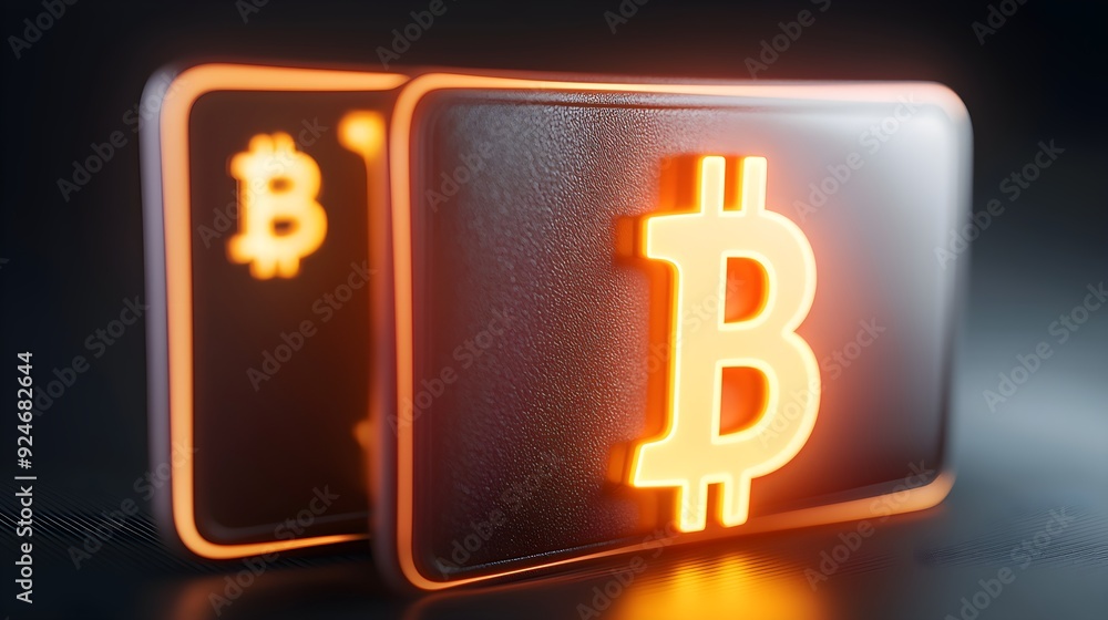 Stylized image of glowing Bitcoin symbols representing digital currency, finance, and investment opportunities in cryptocurrency. Stylized image of glowing Bitcoin symbols representing digital currency, finance, and investment opportunities in cryptocurrency.