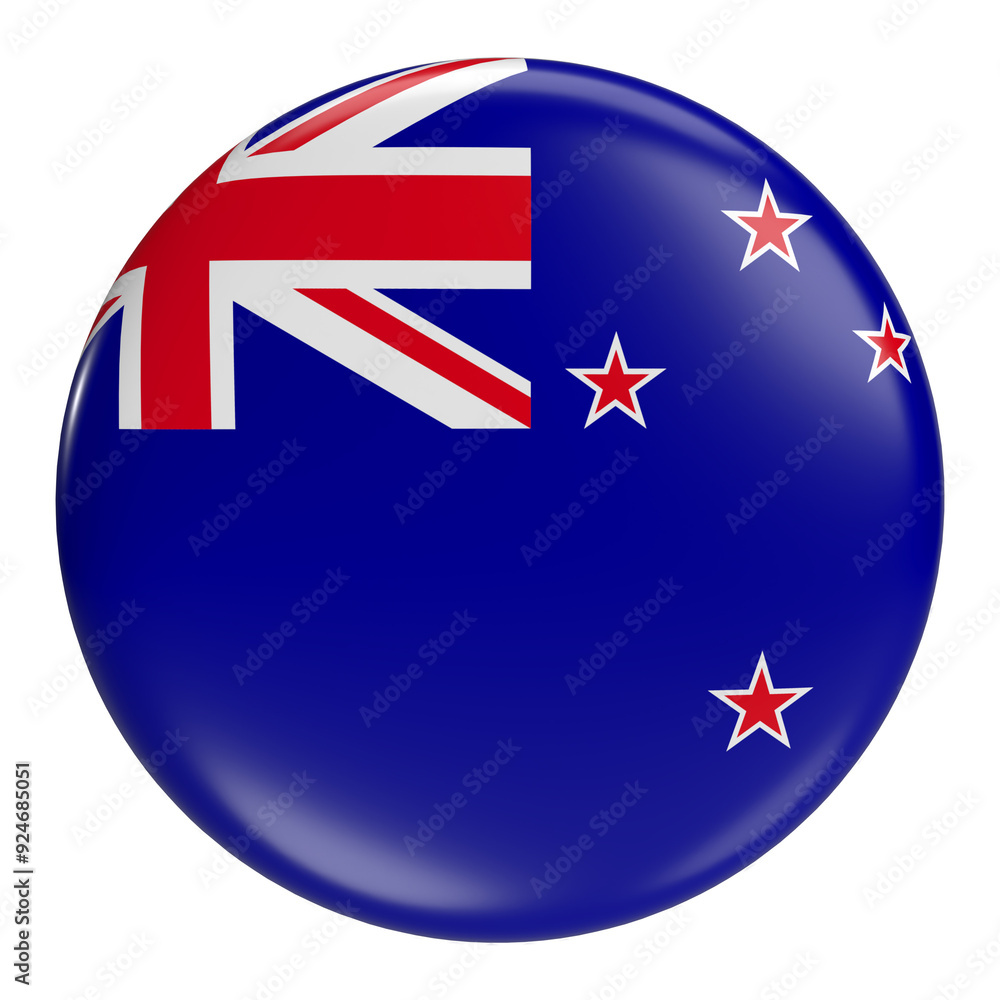 New Zealand round flag icon with transparent background New Zealand round flag icon with transparent background