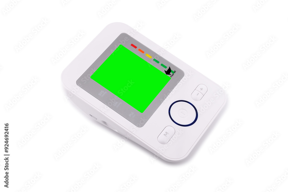 blood pressure monitor, automatic tonometer, with green screen display blood pressure monitor, automatic tonometer, with green screen display