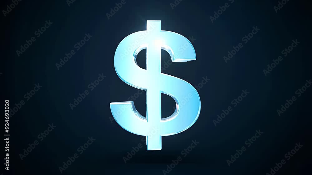 Glowing blue dollar sign symbol 3D render on dark textured background, Financial money USD economy dollars concept Glowing blue dollar sign symbol 3D render on dark textured background, Financial money USD economy dollars concept