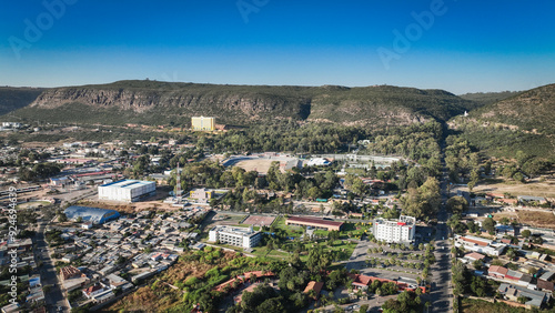 Aerial view of Lubango City showcasing the landscape, buildings, and surrounding nature in Angola photo