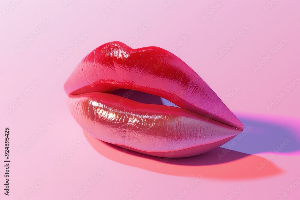 A close up of a lip with a shiny gloss finish A close up of a lip with a shiny gloss finish