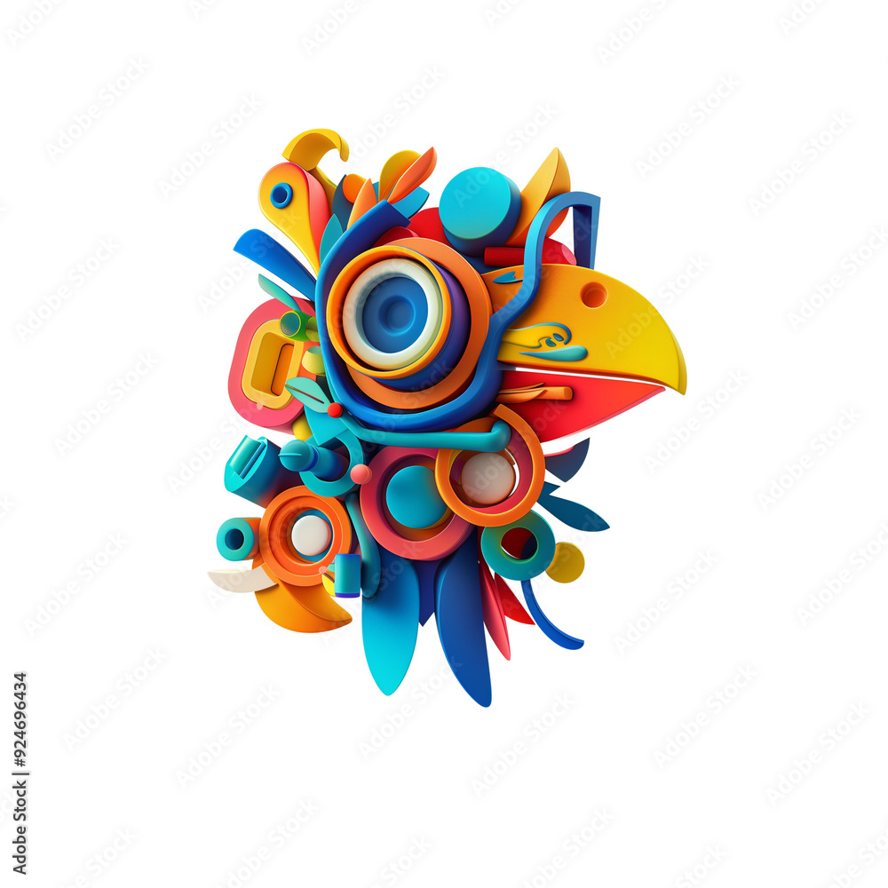 Obraz premium abstract colorful bird