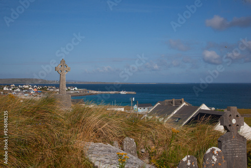 view of the sea from the cemetery