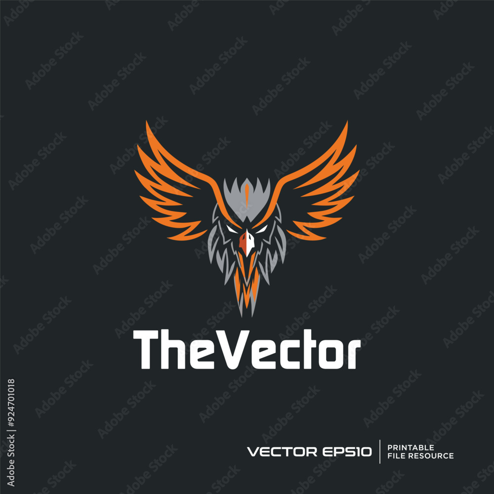 Angry eagle mascot, vector, logo, character, cartoon, illustration, eps10 Angry eagle mascot, vector, logo, character, cartoon, illustration, eps10