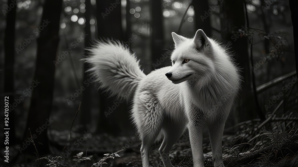 A series of striking black wolf portraits set against a clean white background, emphasizing the wolf's powerful features A series of striking black wolf portraits set against a clean white background, emphasizing the wolf's powerful features