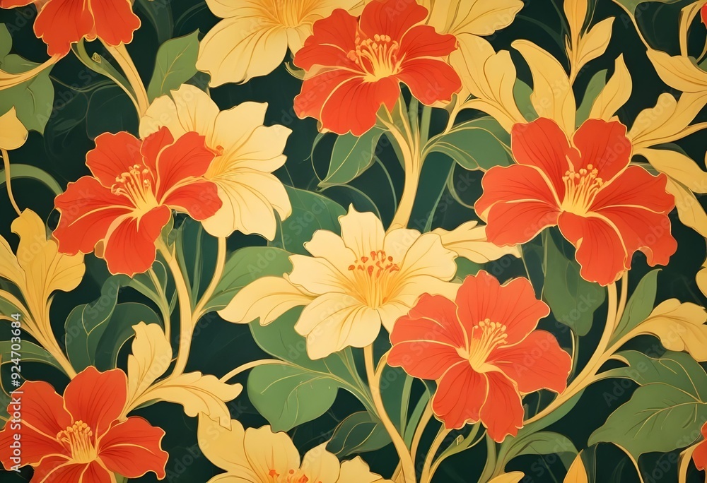 Floral leaves pattern Floral leaves pattern