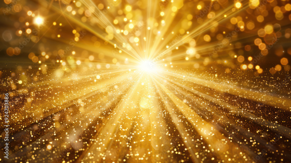Golden Sunburst With Sparkles Golden Sunburst With Sparkles