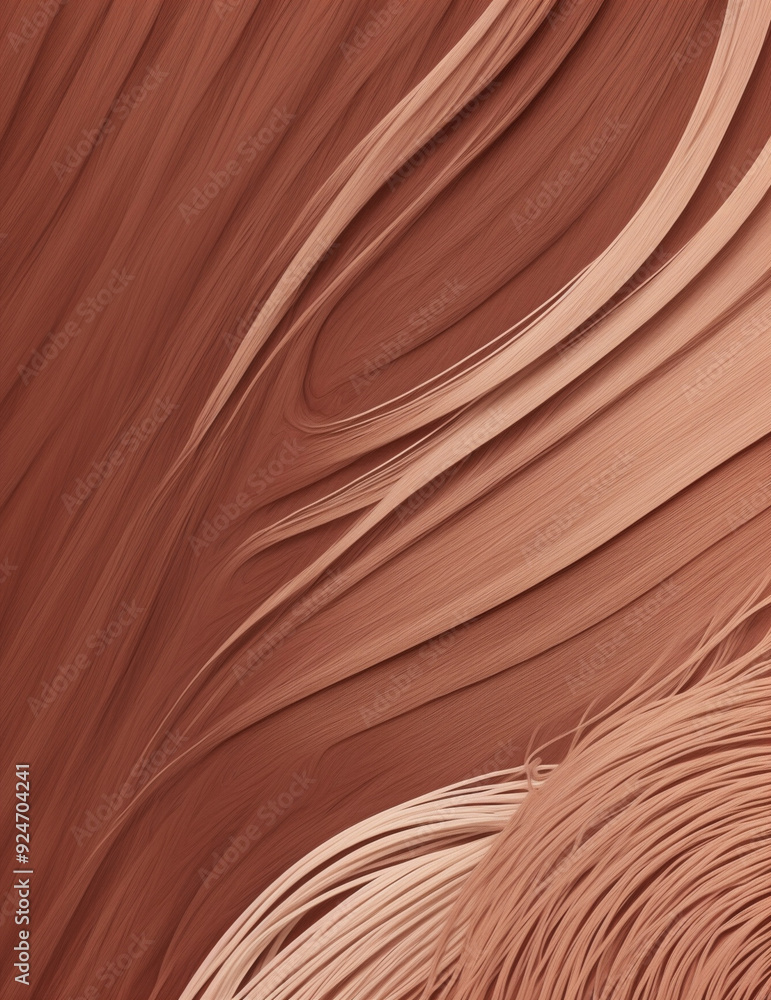 abstract brown waves background - Generative AI abstract brown waves background - Generative AI