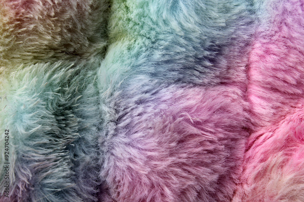 Obraz premium Soft and fluffy plush fabric in pastel colors abstract textured background