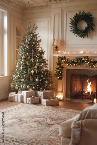 Christmas tree in interior