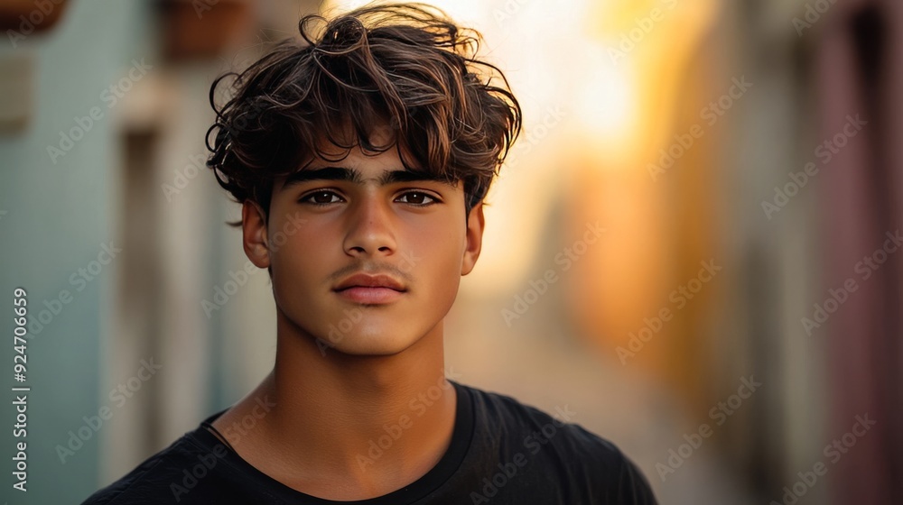 Outdoor portrait of young Latin man. Outdoor portrait of young Latin man.