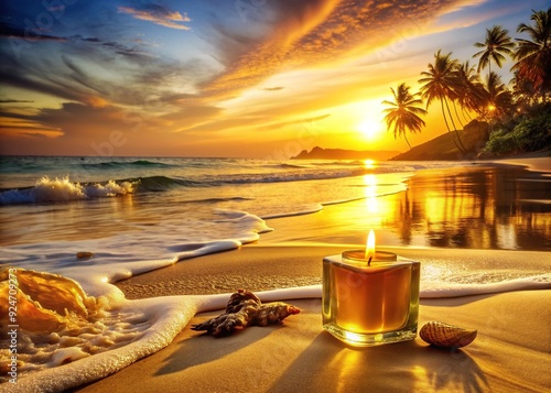 Golden Sands Serenity: Warm, Calming, Aromatic, Amber, Coastal photo