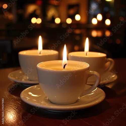 christmas candles on a table