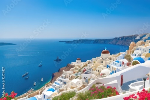 Santorini Island in the morning