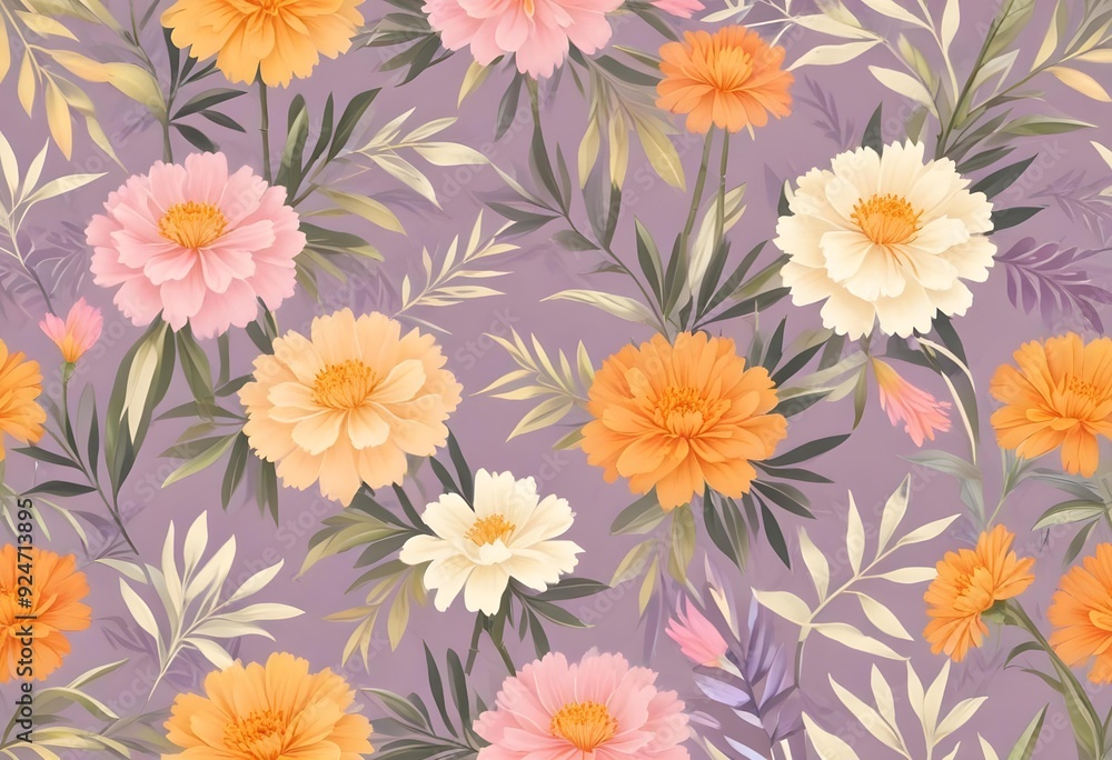Floral leaves pattern Floral leaves pattern