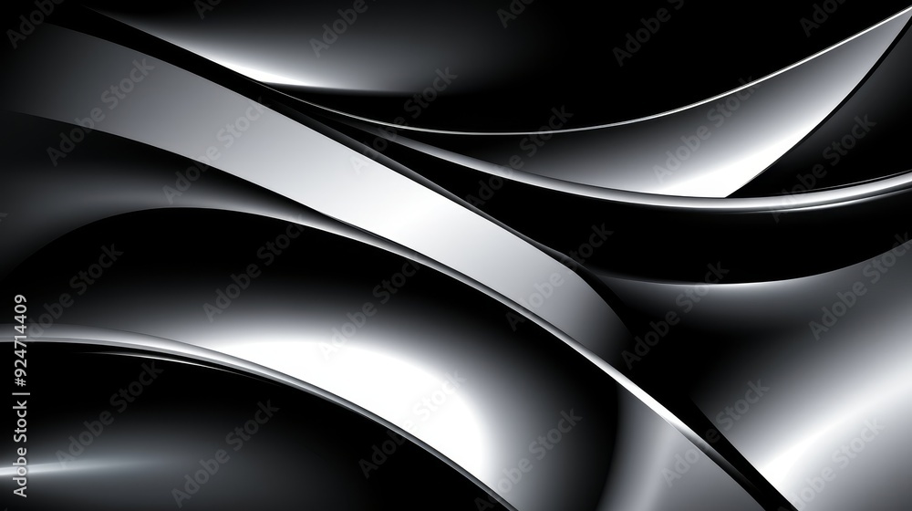 A sleek, abstract design featuring smooth, flowing curves in black and silver tones, creating a modern aesthetic. A sleek, abstract design featuring smooth, flowing curves in black and silver tones, creating a modern aesthetic.