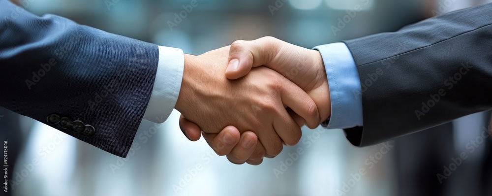Two Businesspeople Shaking Hand, Generative AI Two Businesspeople Shaking Hand, Generative AI