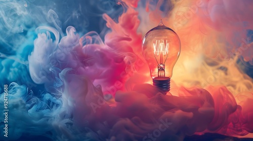 Colorful Swirling Smoke Sur...