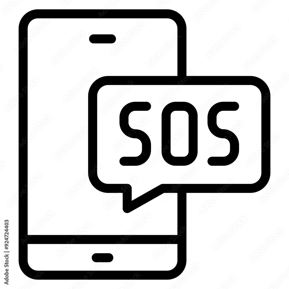 SOS phone icon. SOS phone receiver. Vector icon. SOS phone icon. SOS phone receiver. Vector icon.
