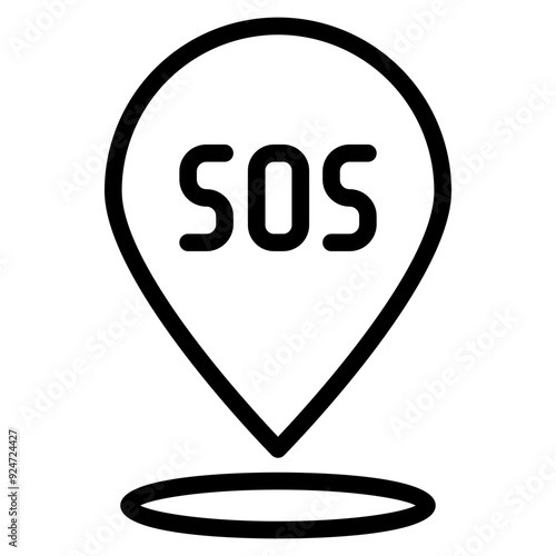 Marker location with SOS icon