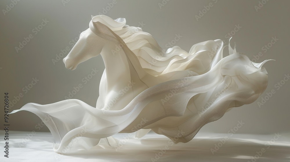 One piece of cockhorse shape, made of inflatable canvas, fabric material, levitating, floating in the air. One piece of cockhorse shape, made of inflatable canvas, fabric material, levitating, floating in the air.