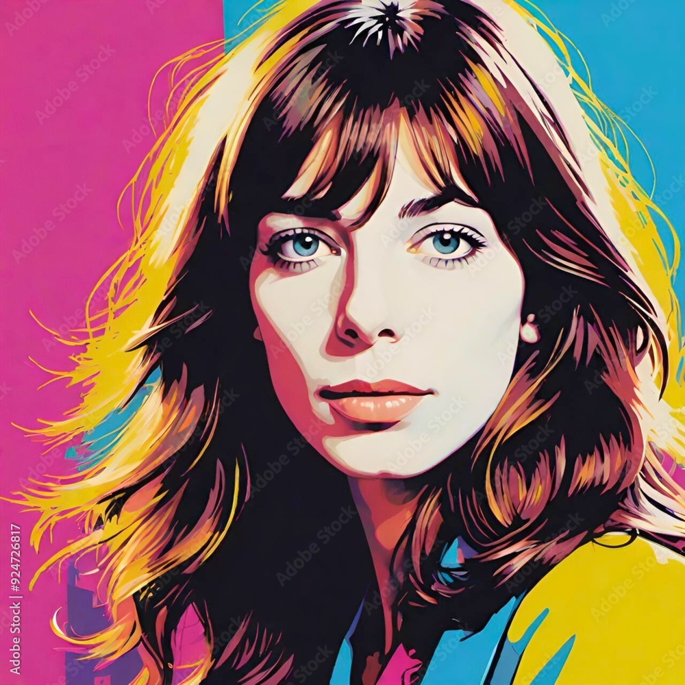 Portrait of a woman pop art style 