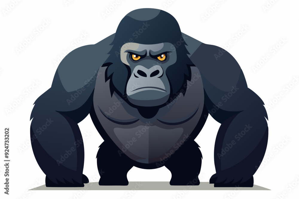 A Cartoon Gorilla with a Serious Expression A Cartoon Gorilla with a Serious Expression