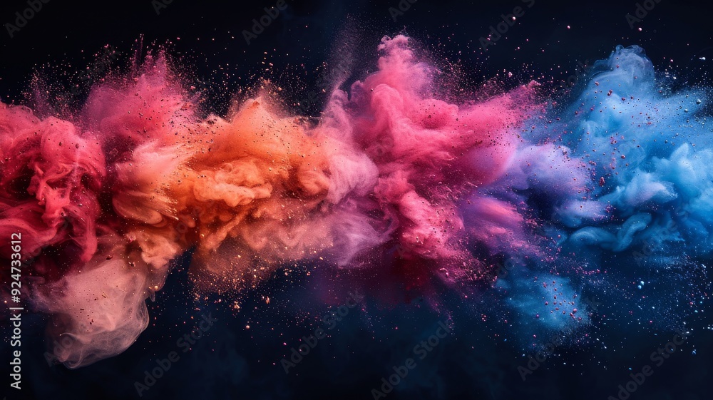 Obraz premium Powder color splash explosion dust. Generative AI