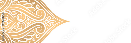 Vintage Luxury Golden Mandala Arabesque Islamic Pattern For Wedding Invitation