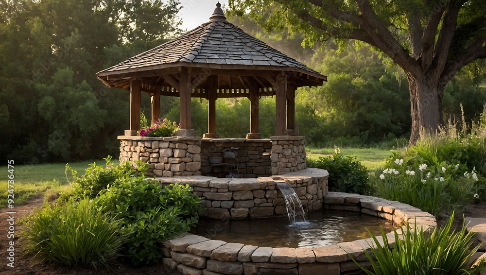 Serene Japanese garden with ancient stone lanterns, tranquil water features, and meticulously pruned trees offers peaceful escape Serene Japanese garden with ancient stone lanterns, tranquil water features, and meticulously pruned trees offers peaceful escape
