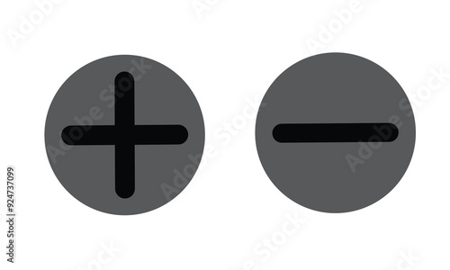 Plus and minus icon vector for web and mobile app. plus and minus sign and symbol. add plus and subtract flat icons.