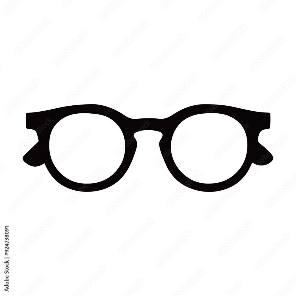 Classic Glasses Silhouette Vector Set - Fashionable Eyewear Design Classic Glasses Silhouette Vector Set - Fashionable Eyewear Design