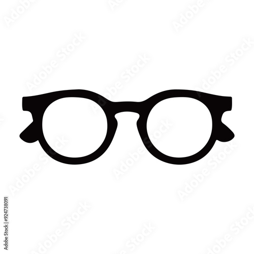 Classic Glasses Silhouette Vector Set - Fashionable Eyewear Design