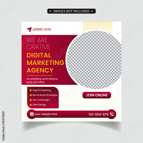 digital marketing agency social media post template