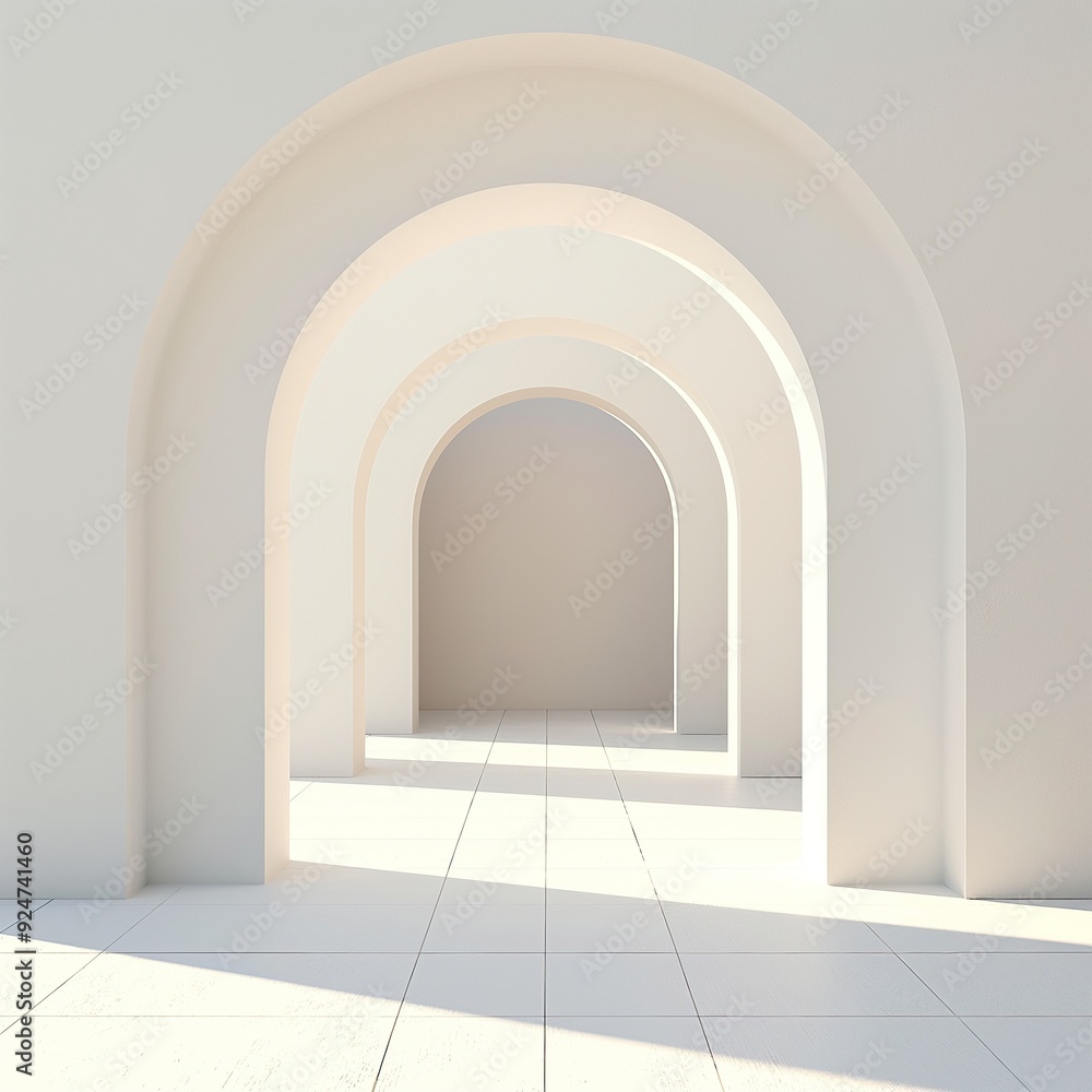 Abstract architecture background, empty room with arch. Abstract architecture background, empty room with arch.