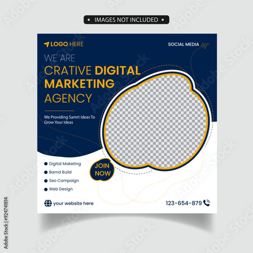 digital marketing agency social media post template