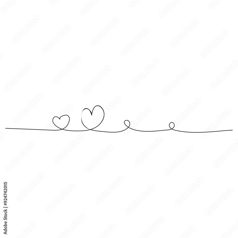 Love Single line drawing of a heart. Love Single line drawing of a heart.