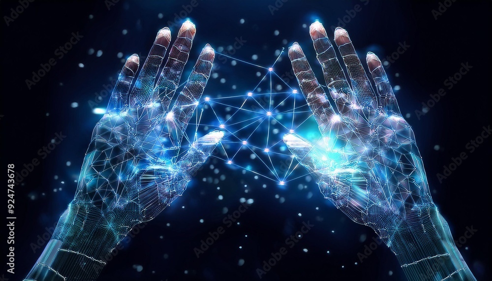 Digital hand in gaming industry. Digital hand in gaming industry.