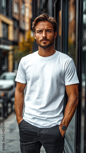 White t-shirt mockup | Mockup