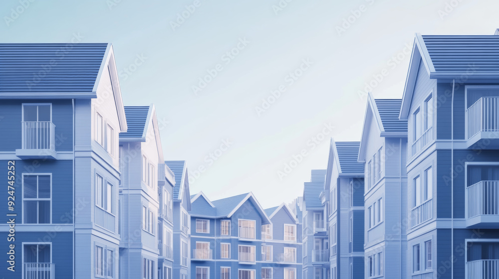 A 3D rendering focused on the theme of real estate investment, particularly the renting or purchasing of apartments A 3D rendering focused on the theme of real estate investment, particularly the renting or purchasing of apartments