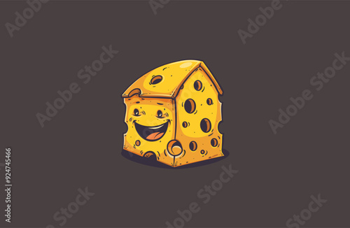 Cheese house design vector illustration