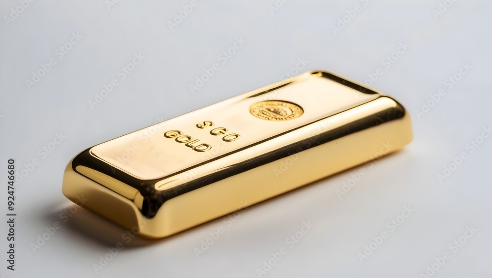Gold bar isolated on white background, Commodities and processed natural resources. Gold bar isolated on white background, Commodities and processed natural resources.