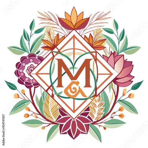 geometry and floral monograms