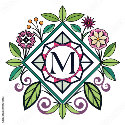 geometry and floral monograms