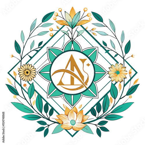 geometry and floral monograms
