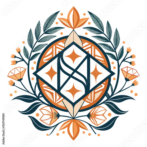 geometry and floral monograms
