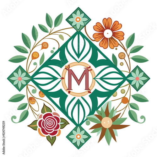 geometry and floral monograms