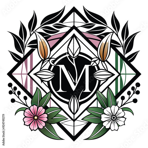 geometry and floral monograms